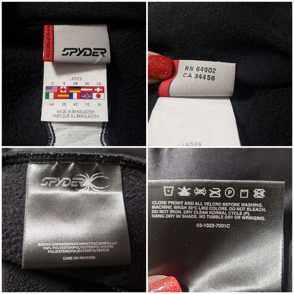 Spyder Women's Sz 8 Full Zip Fleece Jacket - Picture 11 of 15